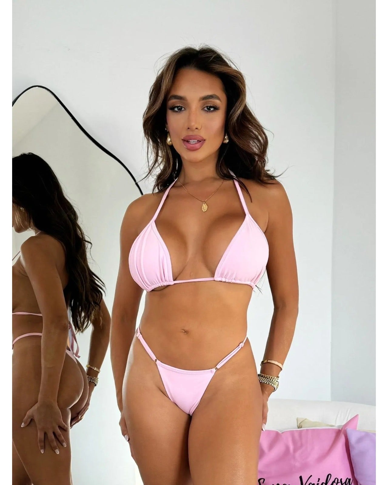 Bikini rosa claro talla única