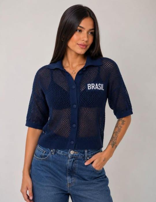 Blusa Brasil azul