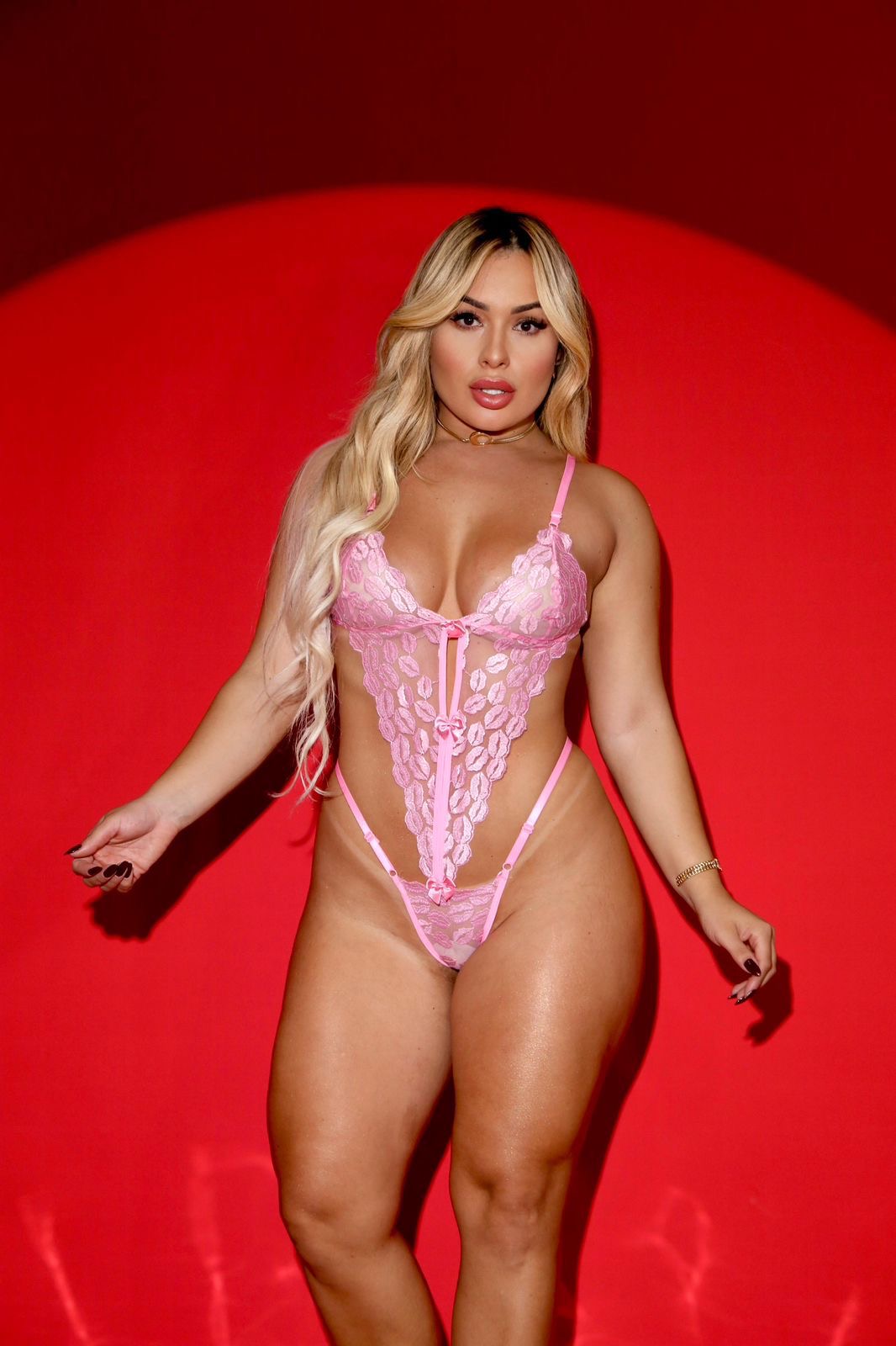 Body beijo rosa claro talla M